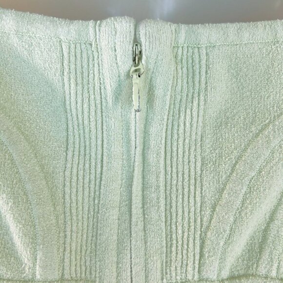 Herve Leger Mint Green Strapless Boucle Mini Dress $1,190 - Picture 9 of 14